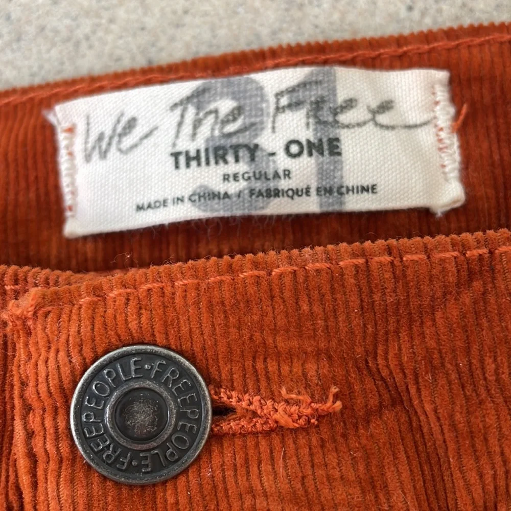 Free People We The Free Burnt Orange Corduroy Pants
